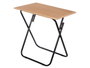 Giftdecor Mesa Plegable Natural con Patas Negras 70x50x70cm
