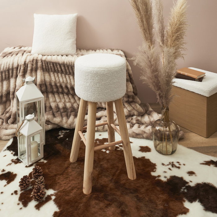 Home Deco Factory Taburete Bar Blanco Freya