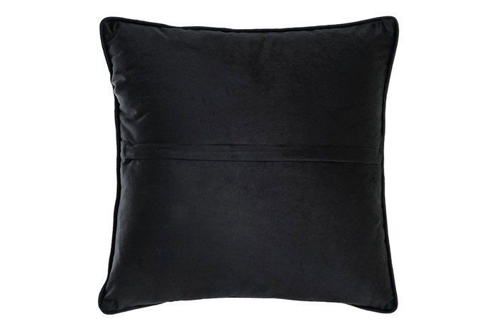 DKD Home Decor Cojín de Poliéster Bordado Negro y Dorado