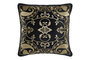 DKD Home Decor Cojín de Poliéster Bordado Negro y Dorado