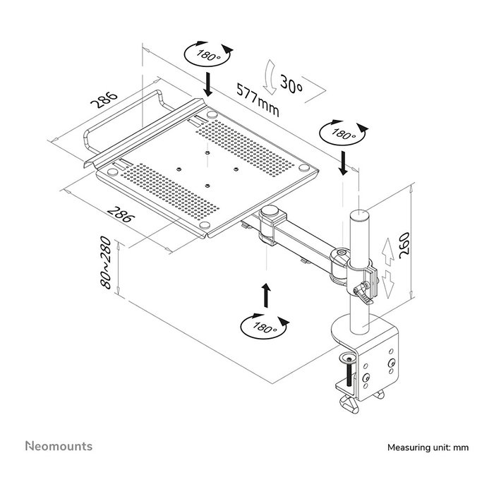 Newstar NOTEBOOK-D100 Soporte para Portátil Negro