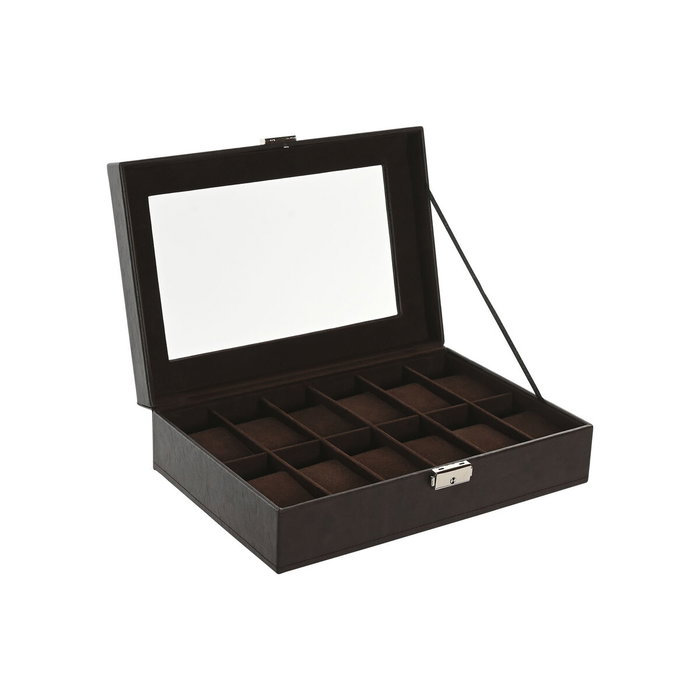 DKD Home Decor Joyero y Relojero Marrón Oscuro