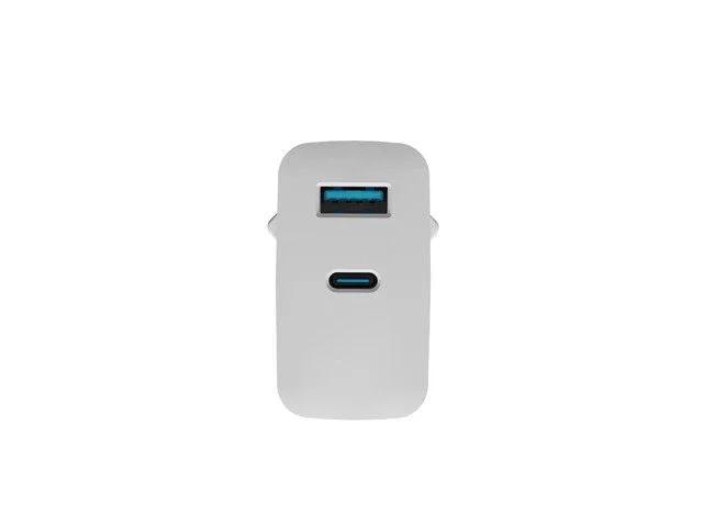Natec Cargador 65W GaN NUC-2142 con Power Delivery 3.0 y Quick Charge 3.0, 1 Puerto USB-C + 1 Puerto USB-A, Color Blanco, 100-240V
