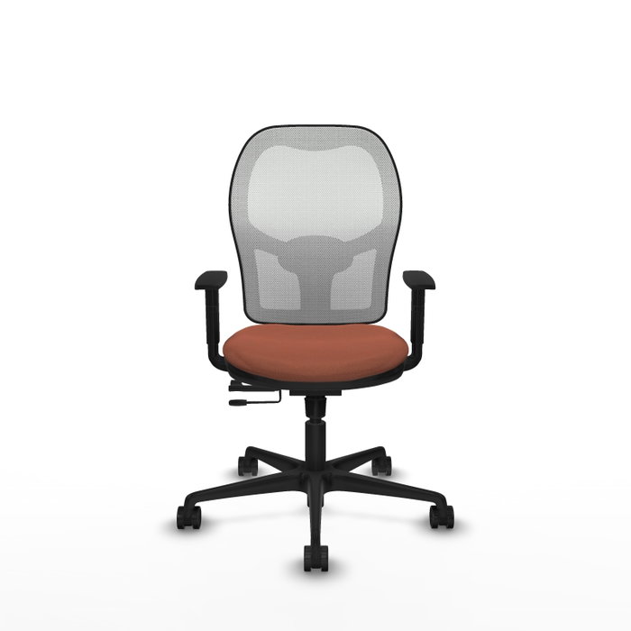 PIQUERAS Y CRESPO Silla de oficina Jorquera con mecanismo Sincro/Traslack Marrón y Blanco