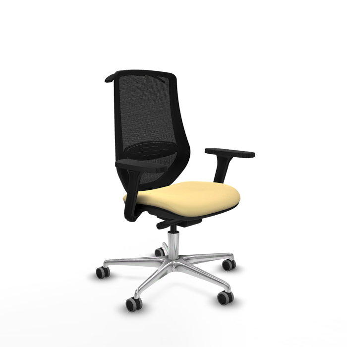 PIQUERAS Y CRESPO Silla de oficina Mardos con mecanismo Sincro/Traslack, Crema y Negro PIQUERAS Y CRESPO Silla de oficina Mardos con mecanismo Sincro/Traslack, Crema y Negro