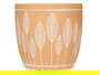 Maceta Ibergarden Terracota Hojas Redonda 13.5x13 cm Cemento Marron (Set de 8)