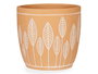 Maceta Ibergarden Terracota Hojas Redonda 13.5x13 cm Cemento Marron (Set de 8)