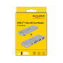 DeLOCK 64078 Hub USB y Lector de Tarjetas para MacBook con PD 3.0 Gris