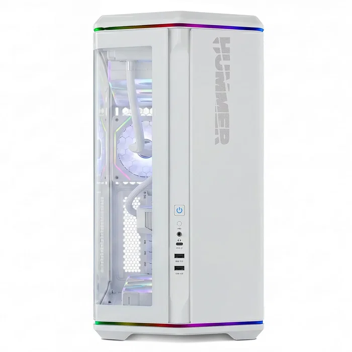 NOX Hummer Anvil Semitorre ATX Cristal Curvo ARGB Blanca