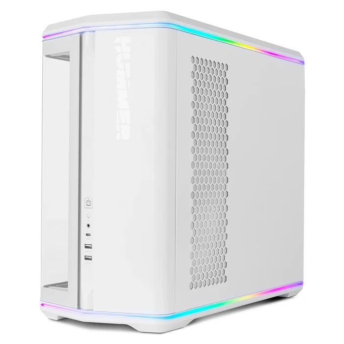 NOX Hummer Anvil Semitorre ATX Cristal Curvo ARGB Blanca