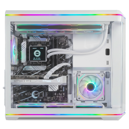 NOX Hummer Anvil Semitorre ATX Blanca Cristal Curvo ARGB 5 Ventiladores USB-C