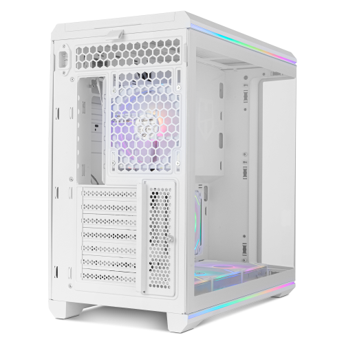 NOX Hummer Anvil Semitorre ATX Blanca Cristal Curvo ARGB 5 Ventiladores USB-C