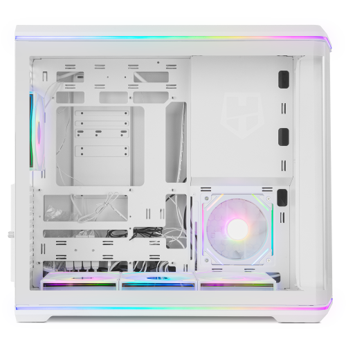 NOX Hummer Anvil Semitorre ATX Blanca Cristal Curvo ARGB 5 Ventiladores USB-C