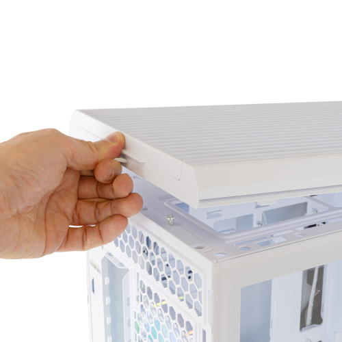 NOX Hummer Anvil Semitorre ATX Blanca Cristal Curvo ARGB 5 Ventiladores USB-C