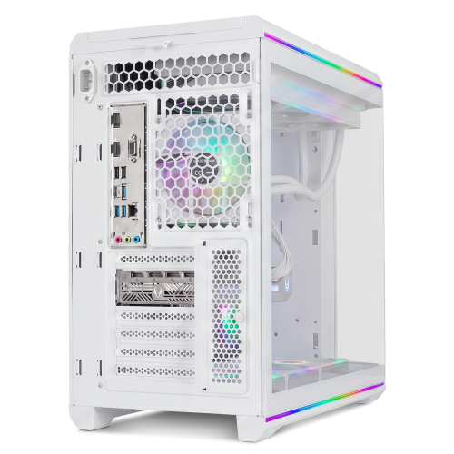 NOX Hummer Anvil Semitorre ATX Blanca Cristal Curvo ARGB 5 Ventiladores USB-C