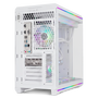 NOX Hummer Anvil Semitorre ATX Blanca Cristal Curvo ARGB 5 Ventiladores USB-C