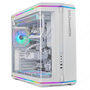 NOX Hummer Anvil Semitorre ATX Blanca Cristal Curvo ARGB 5 Ventiladores USB-C