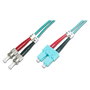 Digitus Cable de fibra óptica Multimode OM3 ST a SC 2 m