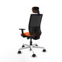 PIQUERAS Y CRESPO Silla de oficina Yunquera Naranja/Negro