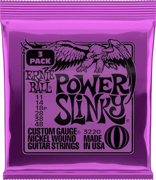 Ernieball Juego Eléctrica Slinky Purple 11-48 Tripack (3)