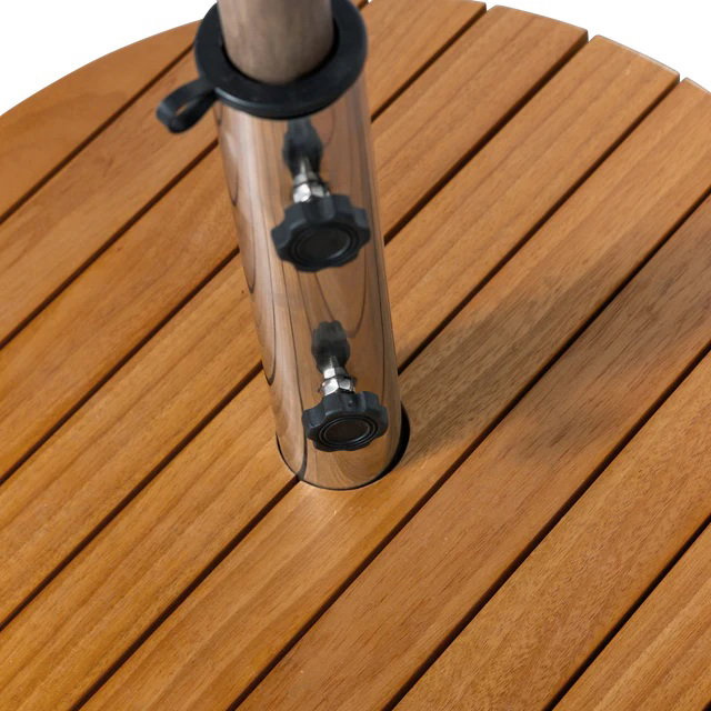 DKD Home Decor Base para Parasol de Eucalipto y Cemento Ajustable DKD Home Decor Base para Parasol de Eucalipto y Cemento Ajustable