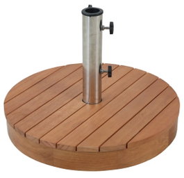 DKD Home Decor Base para Parasol de Eucalipto y Cemento Ajustable