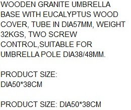 DKD Home Decor Base para Parasol de Eucalipto y Cemento Ajustable