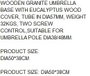DKD Home Decor Base para Parasol de Eucalipto y Cemento Ajustable