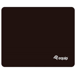 Equip 245011 Alfombrilla para Ratón Negro, Nylon y Caucho, Monocromo, Base Antiderrapante, 180x220x3 mm