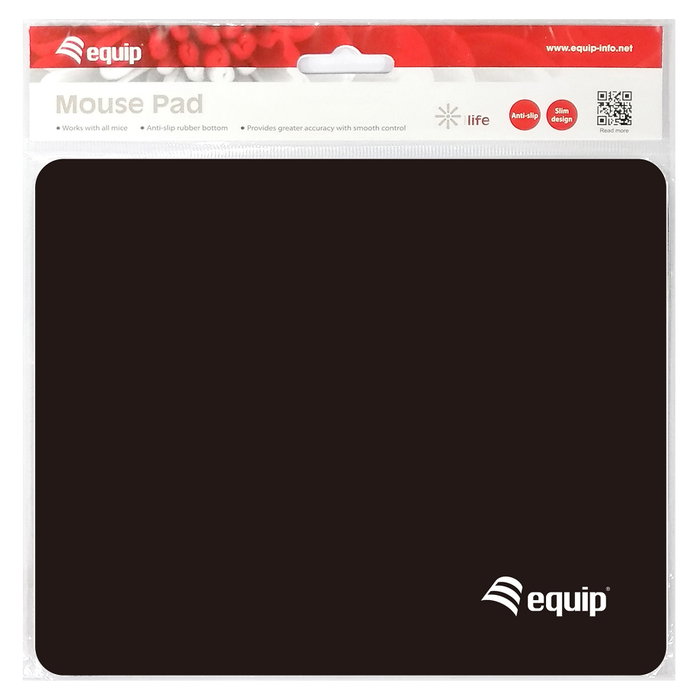 Equip Alfombrilla de ratón Life Negro 180x220 mm