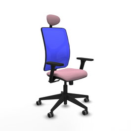 PIQUERAS Y CRESPO Silla de oficina Motilla con mecanismo Sincro, Rosa y Azul