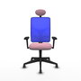 PIQUERAS Y CRESPO Silla de oficina Motilla con mecanismo Sincro, Rosa y Azul