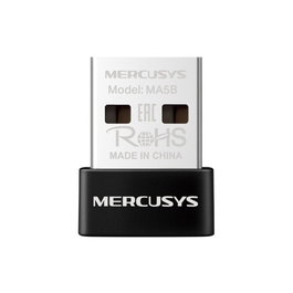 Mercusys MA5B Adaptador USB Nano Bluetooth 5.4 para PC/Laptop/Tablet - Hasta 7 Conexiones Simultáneas - Negro/Acero