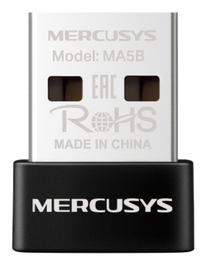 Mercusys MA5B Adaptador Bluetooth 5.4 Nano USB Negro/Acero inoxidable