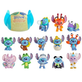 Just Play Cápsulas Figura Sorpresa Disney Stitch Salvaje 46454 - 10 figuras de 5 cm + raras - Multilenguaje