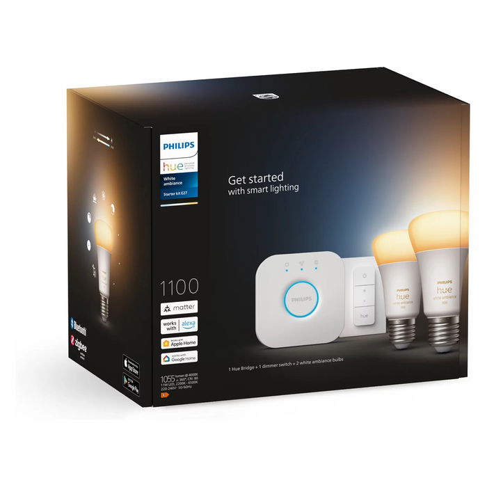 Philips Hue White Ambiance Bombilla E27 8W (2 unidades)