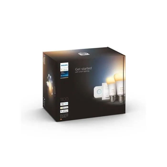 Philips Hue 8719514291812 Bombilla LED Conectada Blanca Lote 2 E27 Mando a Distancia 10.5W