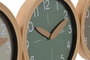 DKD Home Decor Reloj de Pared Basicos Verde Gris 4 x 30 x 30 cm (3 Unidades)