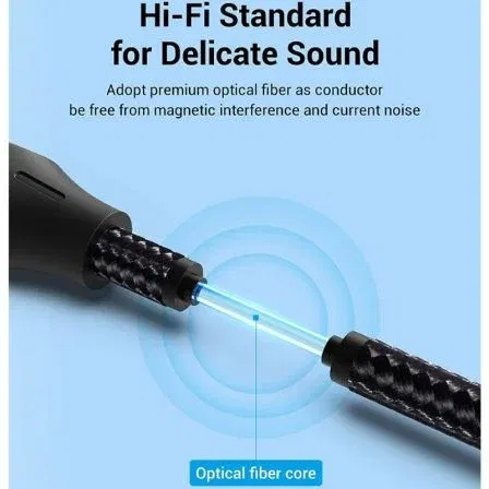 Vention BAVHN Cable de Audio de Fibra Óptica 15m Gris