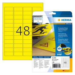 HERMA Signal-Etiketten 8030 Etiquetas A4 Amarillas 1200 unidades