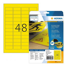HERMA 8030 Etiquetas Adhesivas A4 45,7x21,2 mm Amarillo Folio Mate 1200 uds