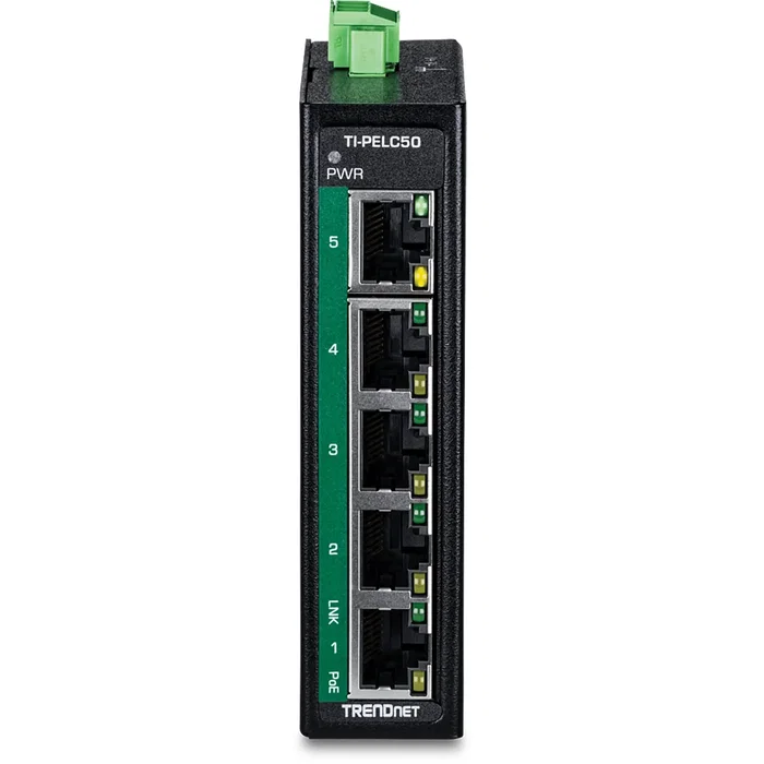 TRENDnet TI-PELC50 Switch Industrial de 5 Puertos Fast Ethernet PoE+