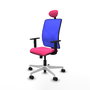 PIQUERAS Y CRESPO Silla de oficina Motilla con mecanismo Sincro, Rosa y Azul