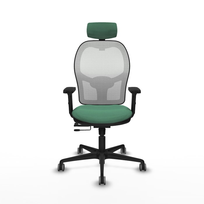 PIQUERAS Y CRESPO Silla de oficina Jorquera con mecanismo Sincro/Traslack Verde esmeralda y Blanco PIQUERAS Y CRESPO Silla de oficina Jorquera con mecanismo Sincro/Traslack Verde esmeralda y Blanco