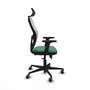 PIQUERAS Y CRESPO Silla de oficina Jorquera con mecanismo Sincro/Traslack Verde esmeralda y Blanco