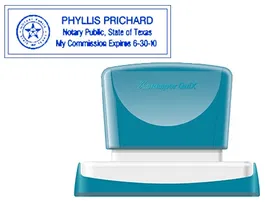 X'stamper Sello Quix Personalizable Color Azul Medidas 22x69 mm Q-18