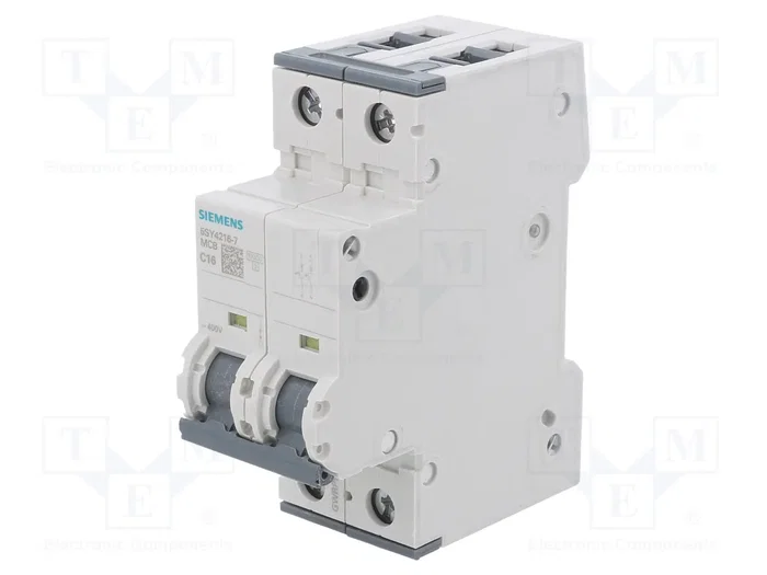SIEMENS 5SY4216-7 Interruptor magnetotérmico 16A 2 polos 10kA SIEMENS 5SY4216-7 Interruptor magnetotérmico 16A 2 polos 10kA