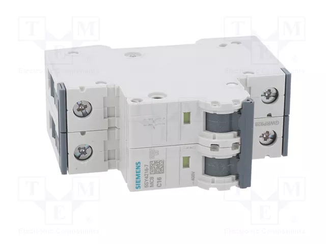 SIEMENS 5SY4216-7 Interruptor magnetotérmico 16A 2 polos 10kA SIEMENS 5SY4216-7 Interruptor magnetotérmico 16A 2 polos 10kA