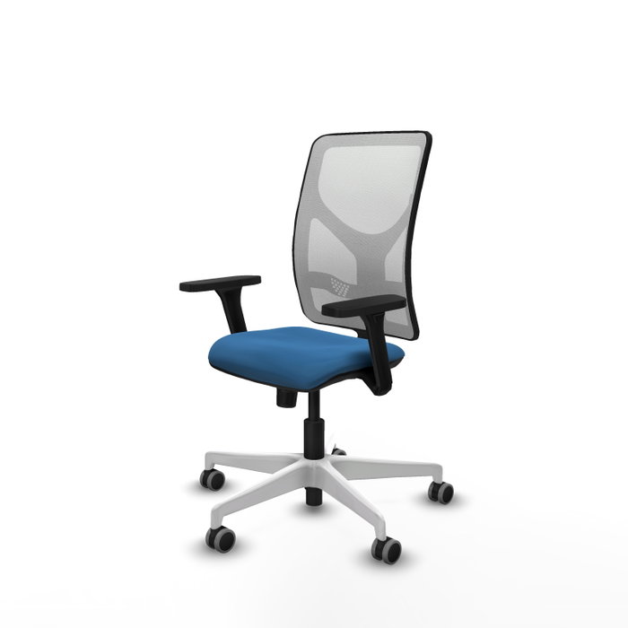PIQUERAS Y CRESPO Silla de oficina Motilla Azul claro con malla Blanca