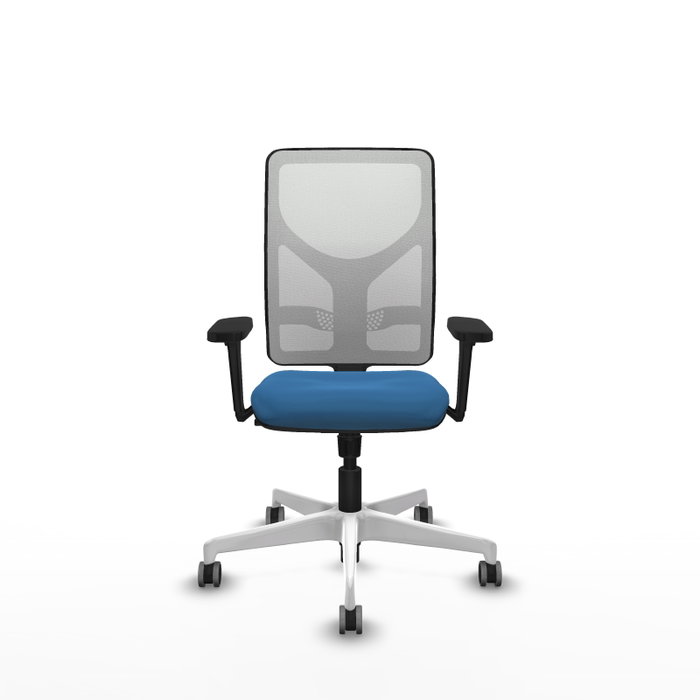 PIQUERAS Y CRESPO Silla de oficina Motilla Azul claro con malla Blanca